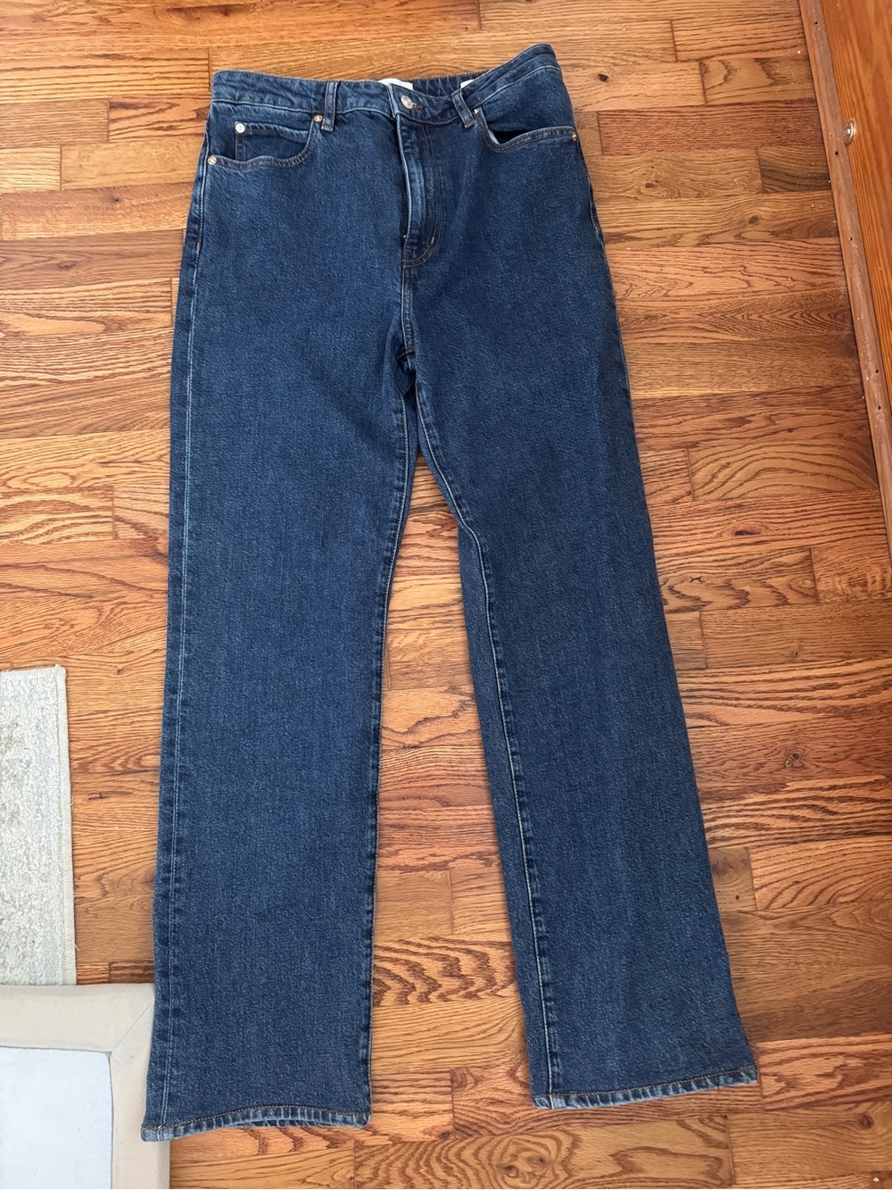 Frame Denim Wide-Leg Jeans in Dark Blue Wash